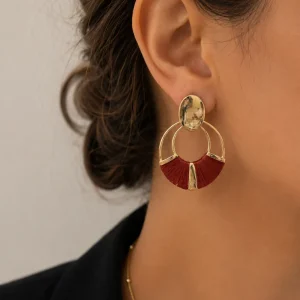 گوشواره میخی طلایی
